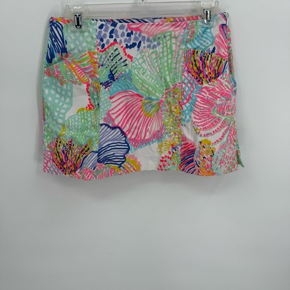 Lilly Pulitzer January Skort Multi Roar Of The Seas Shell Print Size 2 Skirt - Picture 8 of 8